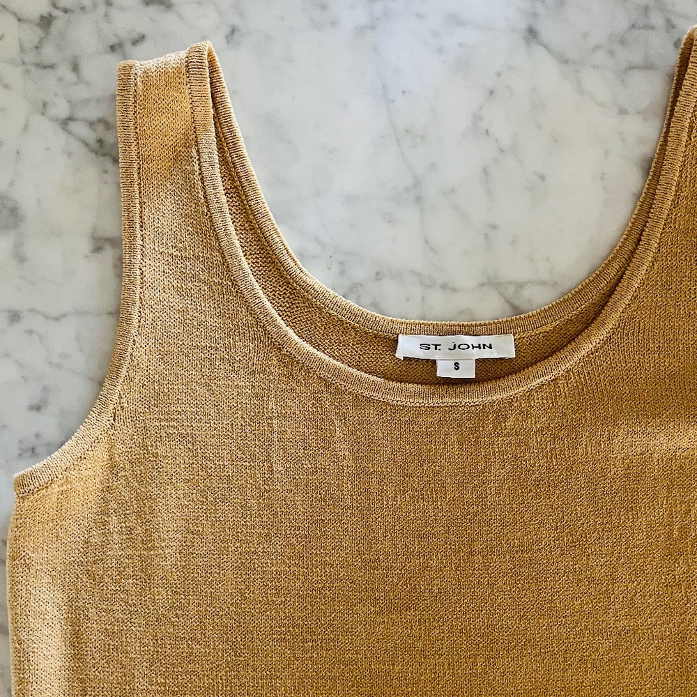 St. John Neutral Knit Basic Tank - image 3